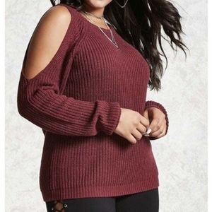 Cold shoulder sweater